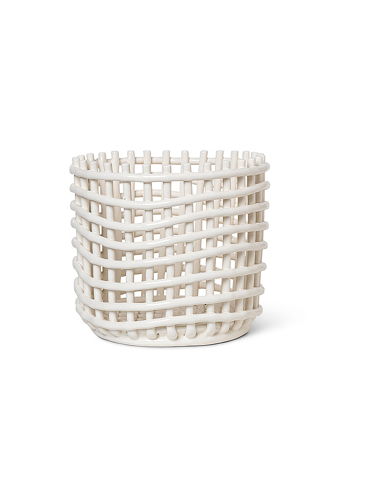 FERM LIVING Aufbewahrungskorb Keramik Large Off White weiss FERM LIVING Aufbewahrungskorb Keramik Large Off White weiss von FERM LIVING