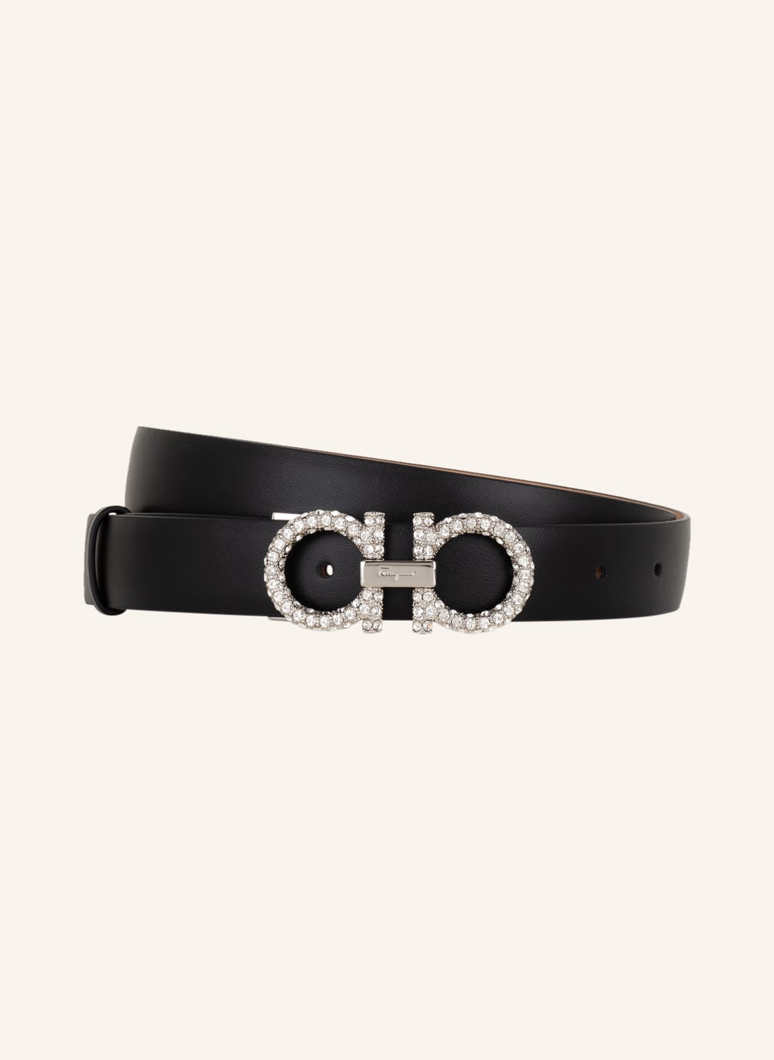 Ferragamo Ledergürtel Gancini schwarz Ferragamo Ledergürtel Gancini schwarz von FERRAGAMO