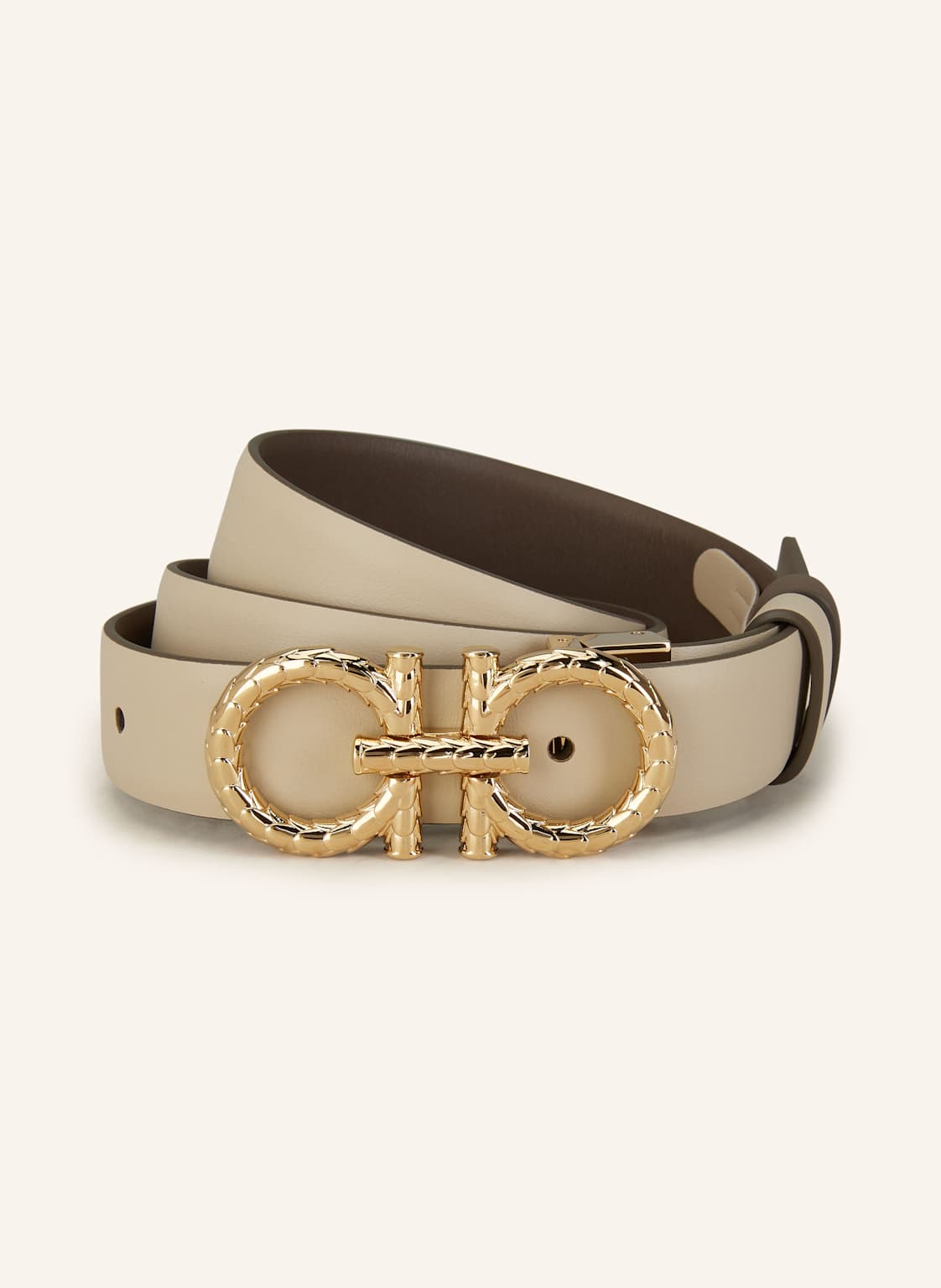 Ferragamo Ledergürtel beige Ferragamo Ledergürtel beige von FERRAGAMO