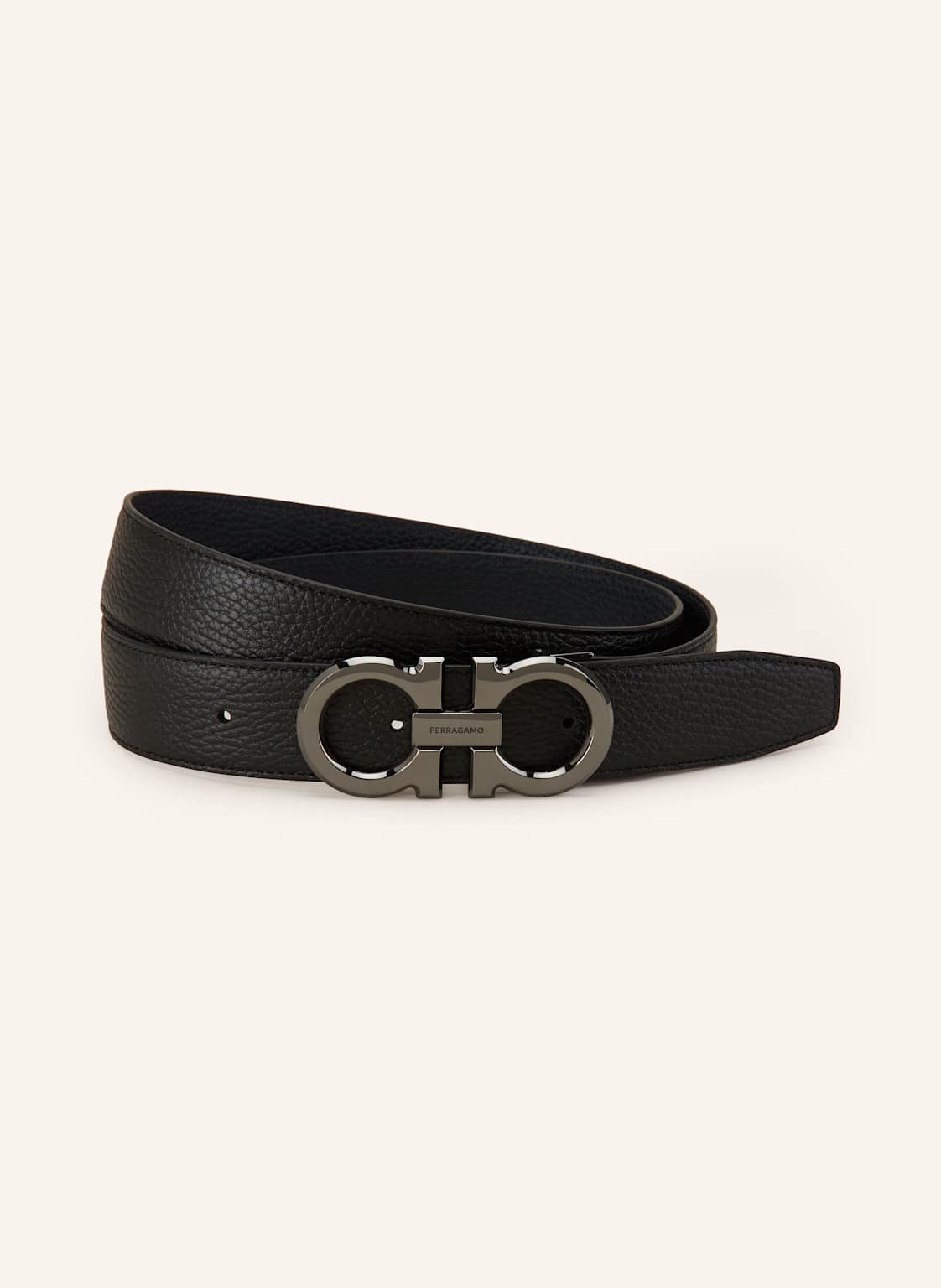 Ferragamo Ledergürtel schwarz Ferragamo Ledergürtel schwarz von FERRAGAMO