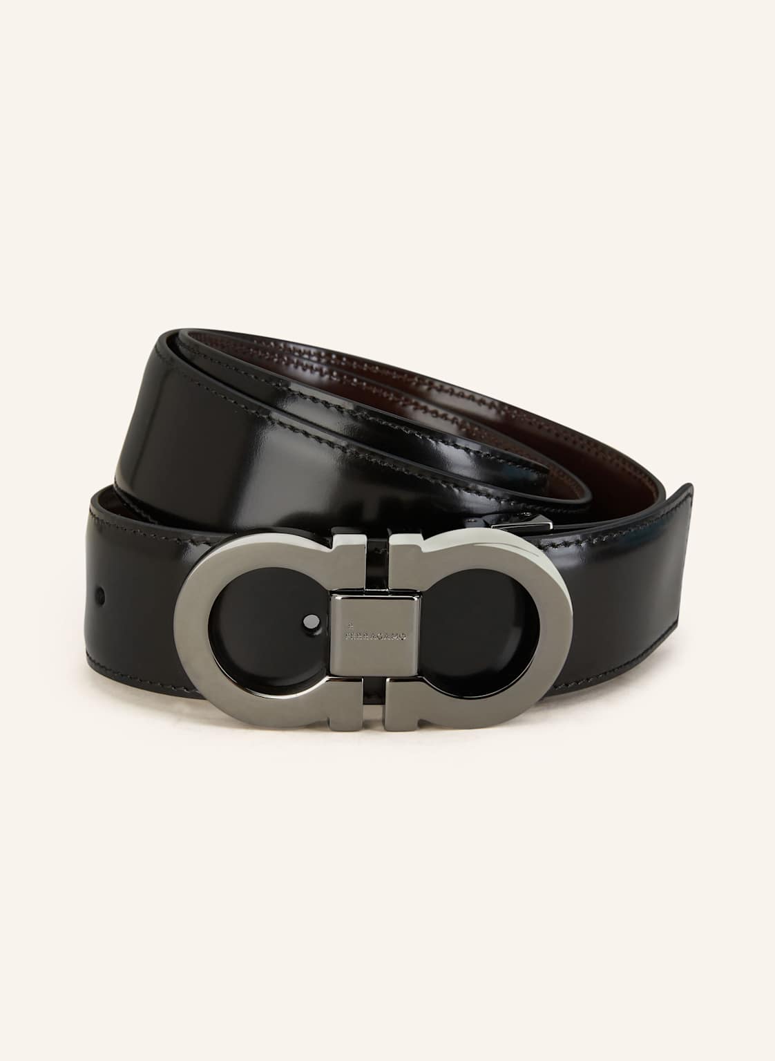 Ferragamo Ledergürtel schwarz Ferragamo Ledergürtel schwarz von FERRAGAMO