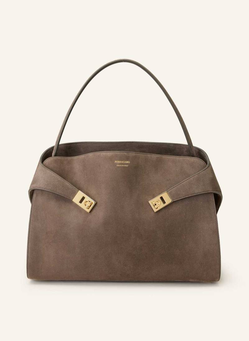 Ferragamo Schultertasche Hug braun von FERRAGAMO