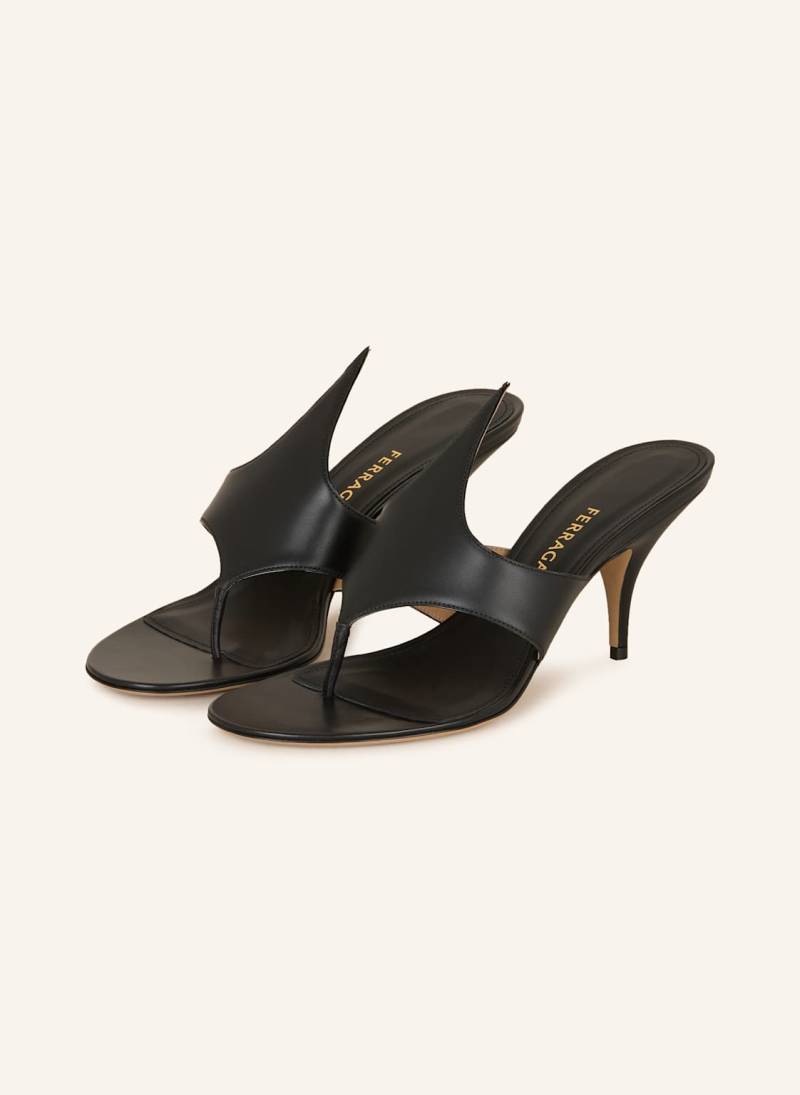 Ferragamo Zehentrenner schwarz Ferragamo Zehentrenner schwarz von FERRAGAMO