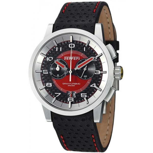 FERRARI Granturismo Chronograph Quartzuhr schwarz/rot von FERRARI