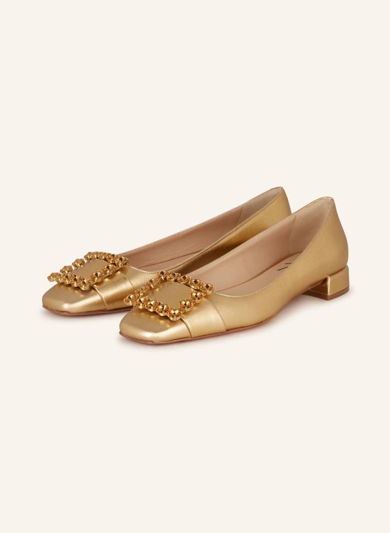 Festa Pumps Real Mit Schmucksteinen gold von FESTA