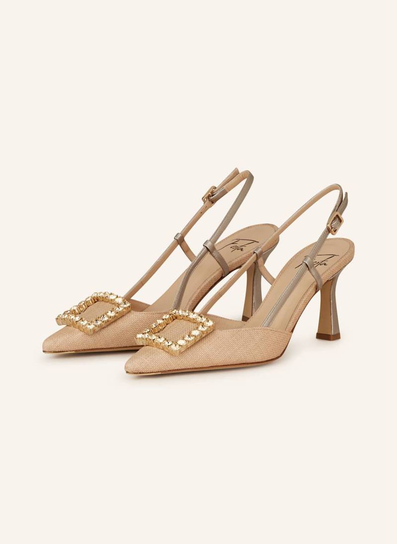 Festa Sling-Pumps Campbell Mit Schmucksteinen beige von FESTA