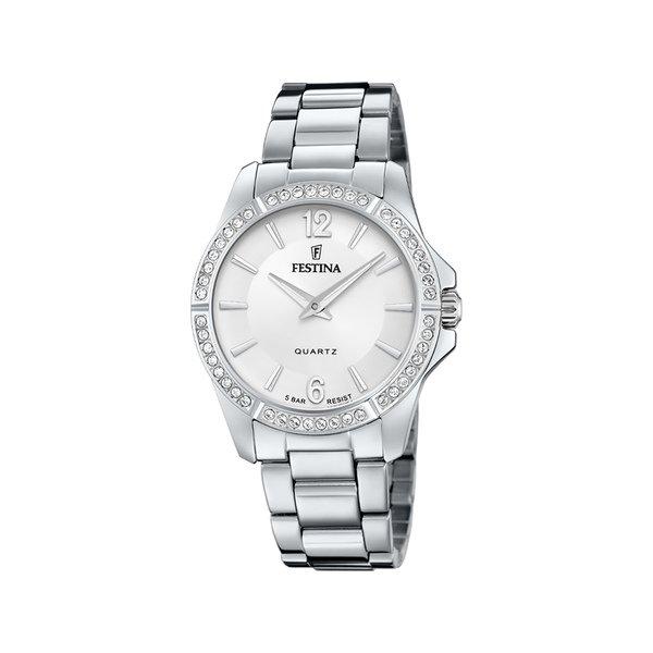 Analoguhr Damen Silber 34mm von FESTINA