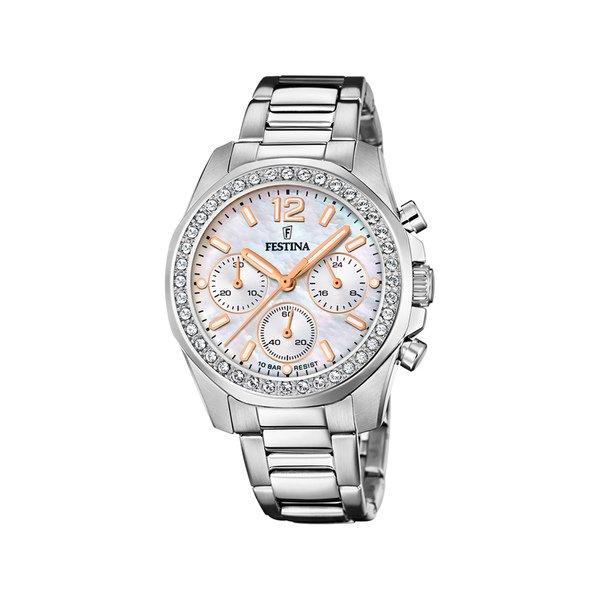 Chronograph Uhr Damen Silber 38mm von FESTINA