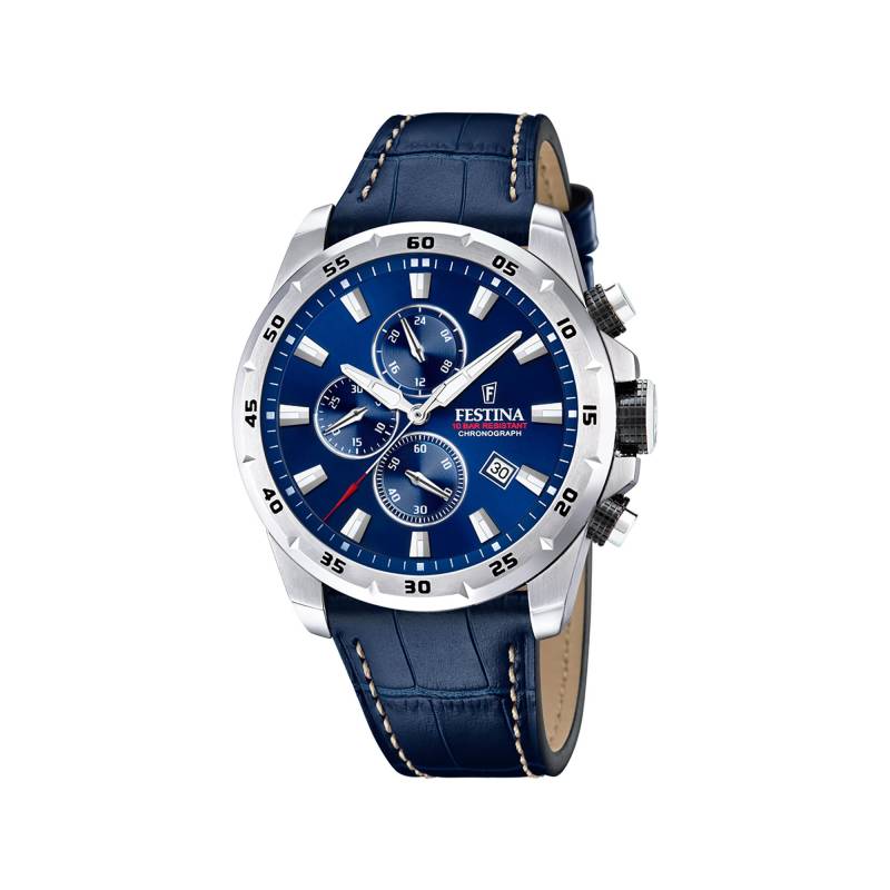 Chronograph Uhr Herren Blau 45mm von FESTINA