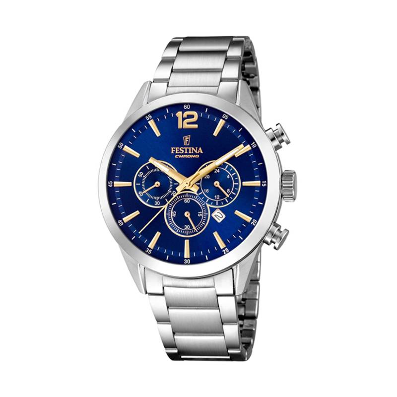 Chronograph Uhr Herren Silber 44mm von FESTINA