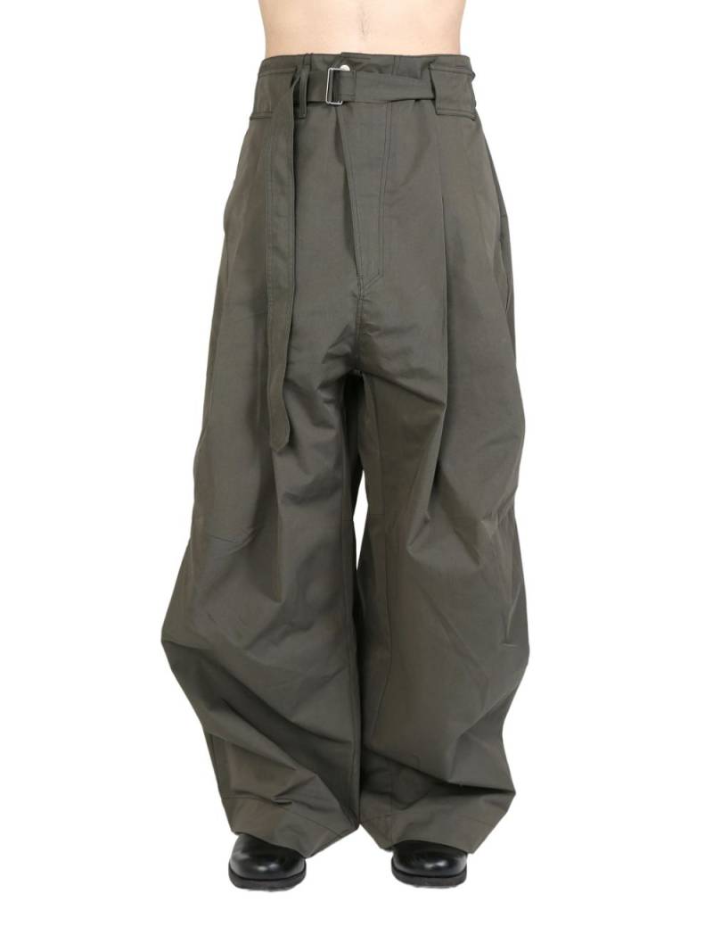 FFFPOSTALSERVICE belted wide-leg trousers - Green von FFFPOSTALSERVICE