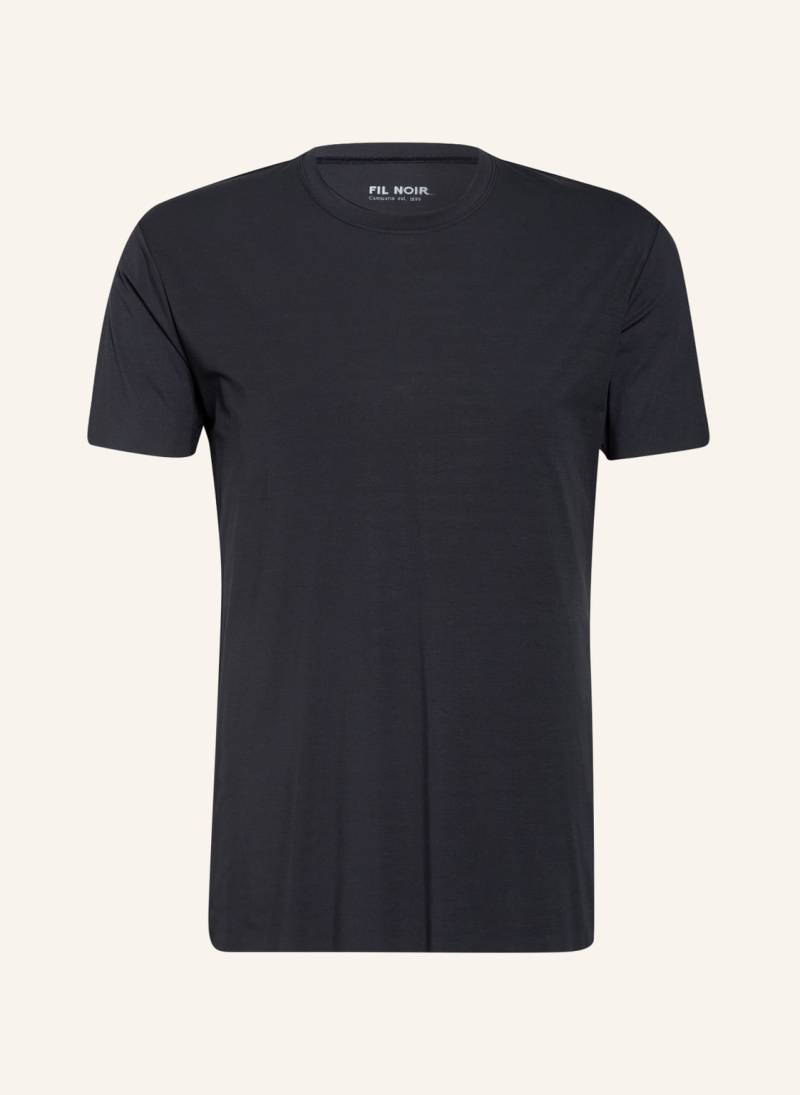 Fil Noir T-Shirt Moneglia blau von FIL NOIR