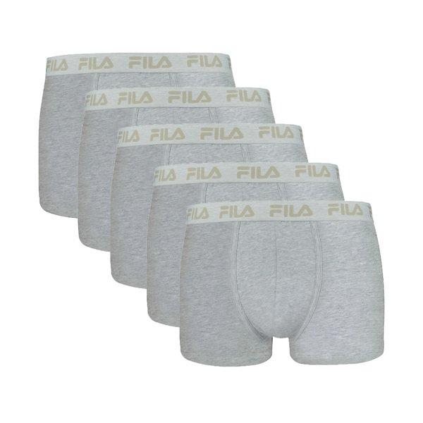 Fila - Boxershort  5er Pack Stretch, für Herren, Grau, Größe L von Fila