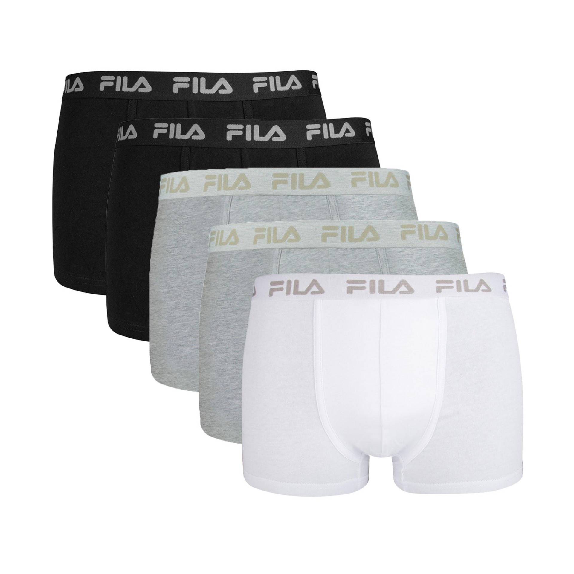 Boxershort 5er Pack Stretch Herren Mediumgrau M von FILA