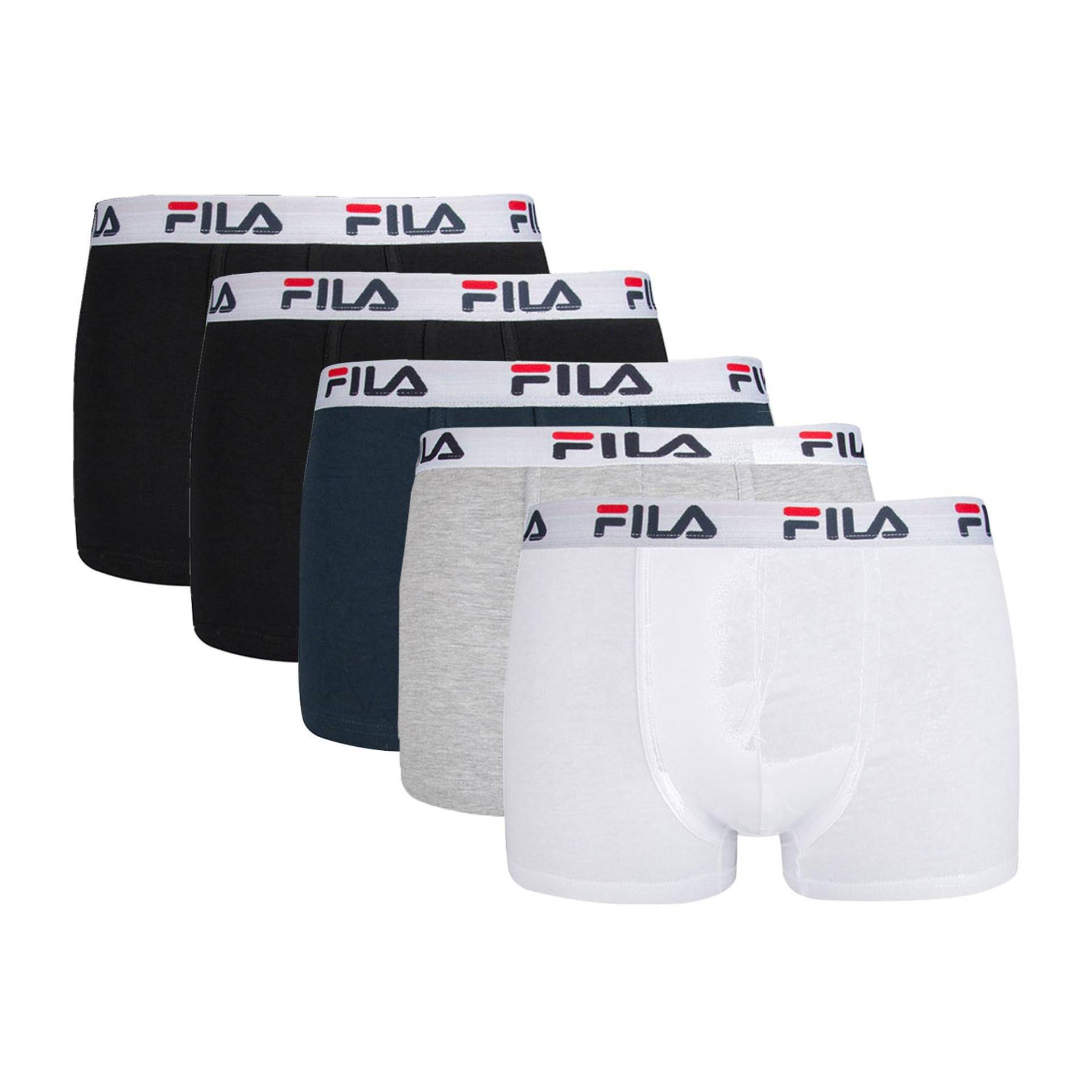 Boxershort 5er Pack Stretch Herren Multicolor L von FILA