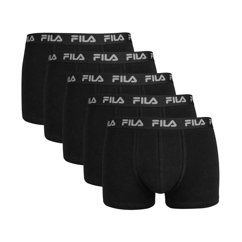 Boxershort 5er Pack Stretch Herren Schwarz L von FILA