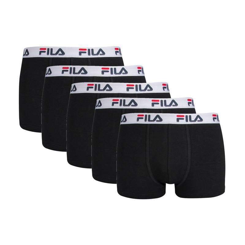 Boxershort 5er Pack Stretch Herren Schwarz M von FILA