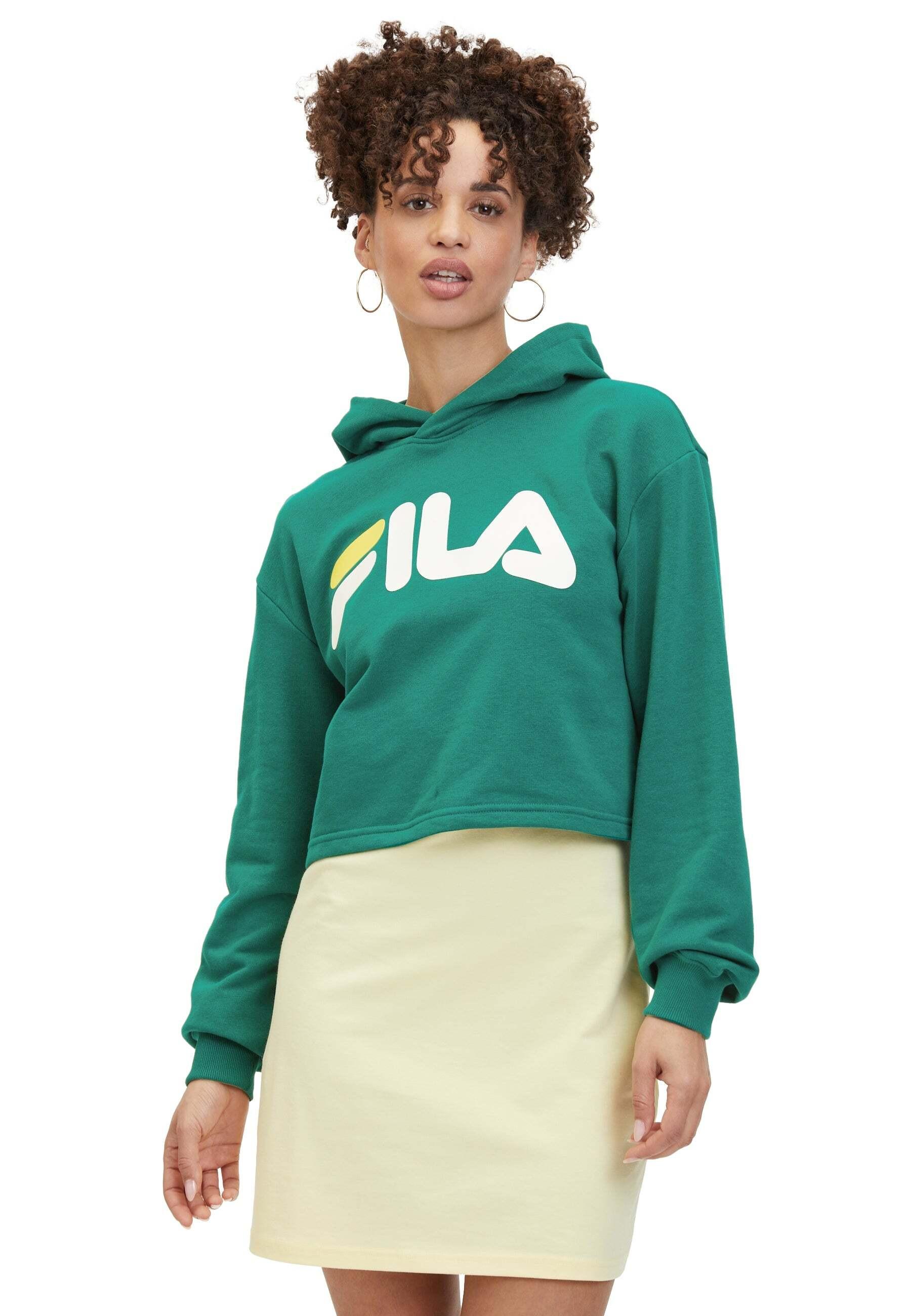 Fila - Sweatshirts Lafia Cropped Logo Hoody, für Damen, Hellgrün, Größe M von Fila