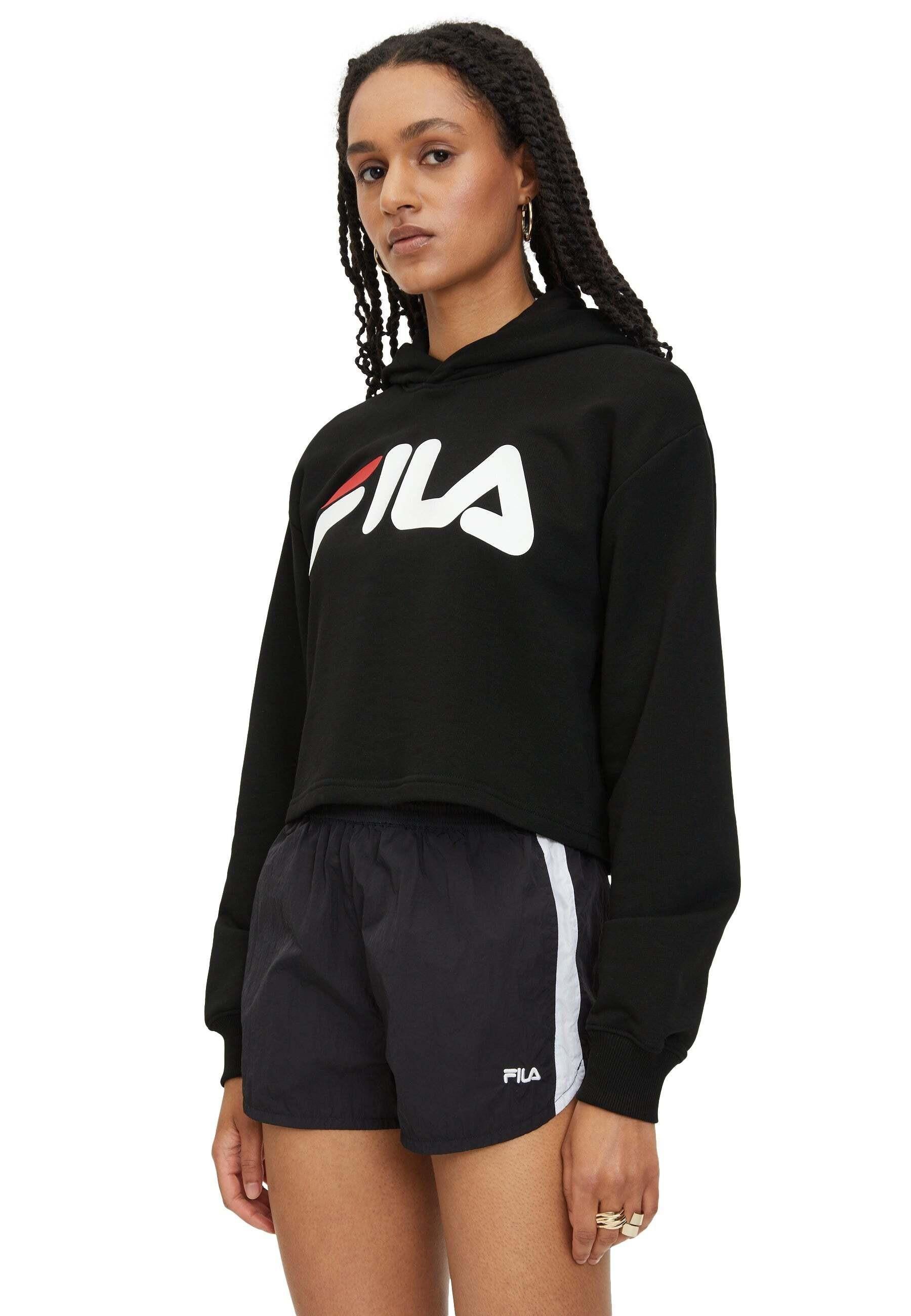 Sweatshirts Lafia Cropped Logo Hoody Damen Schwarz XS von FILA