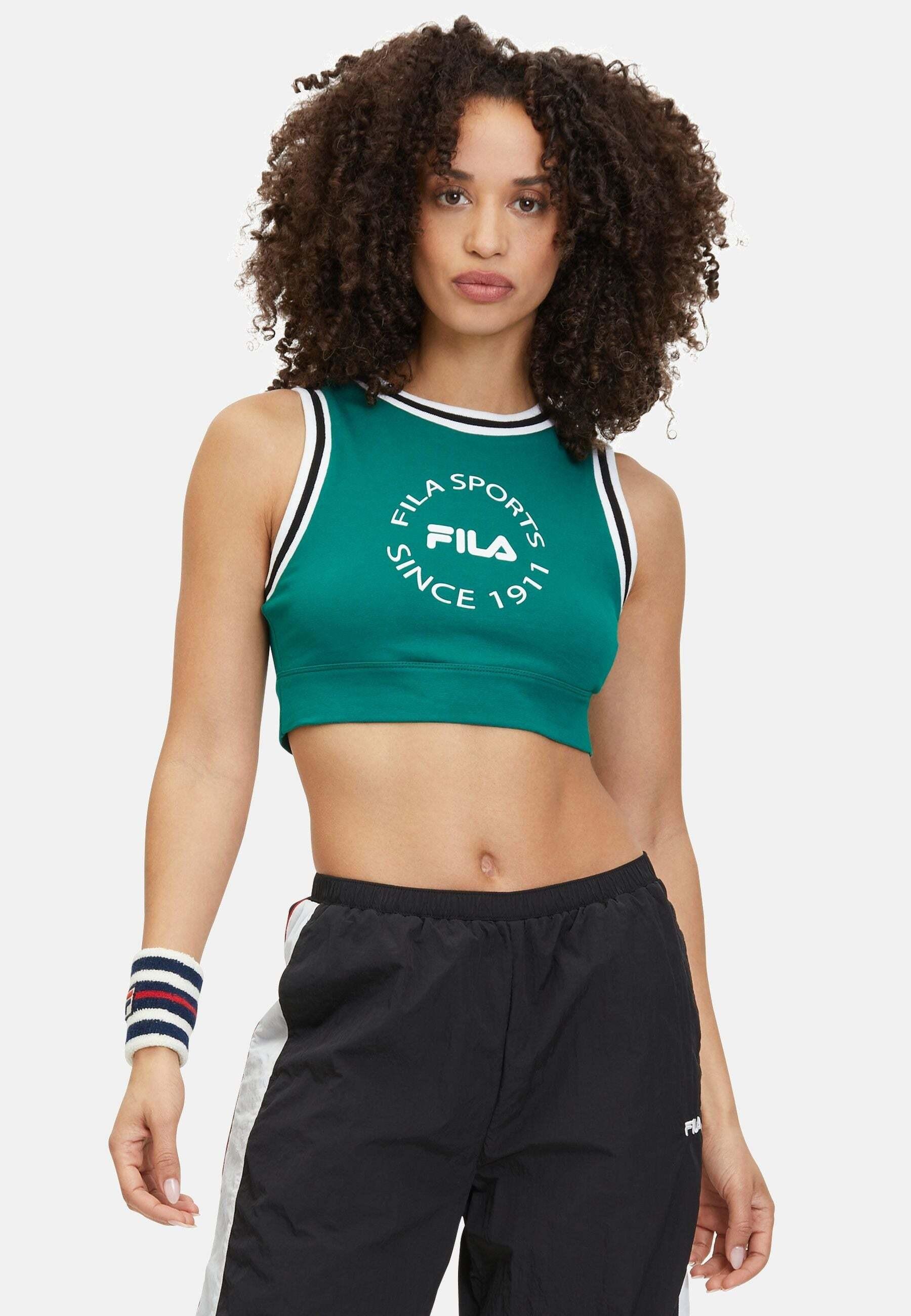 Tops Lekki Graphic Bra Top Damen Hellgrün M von FILA