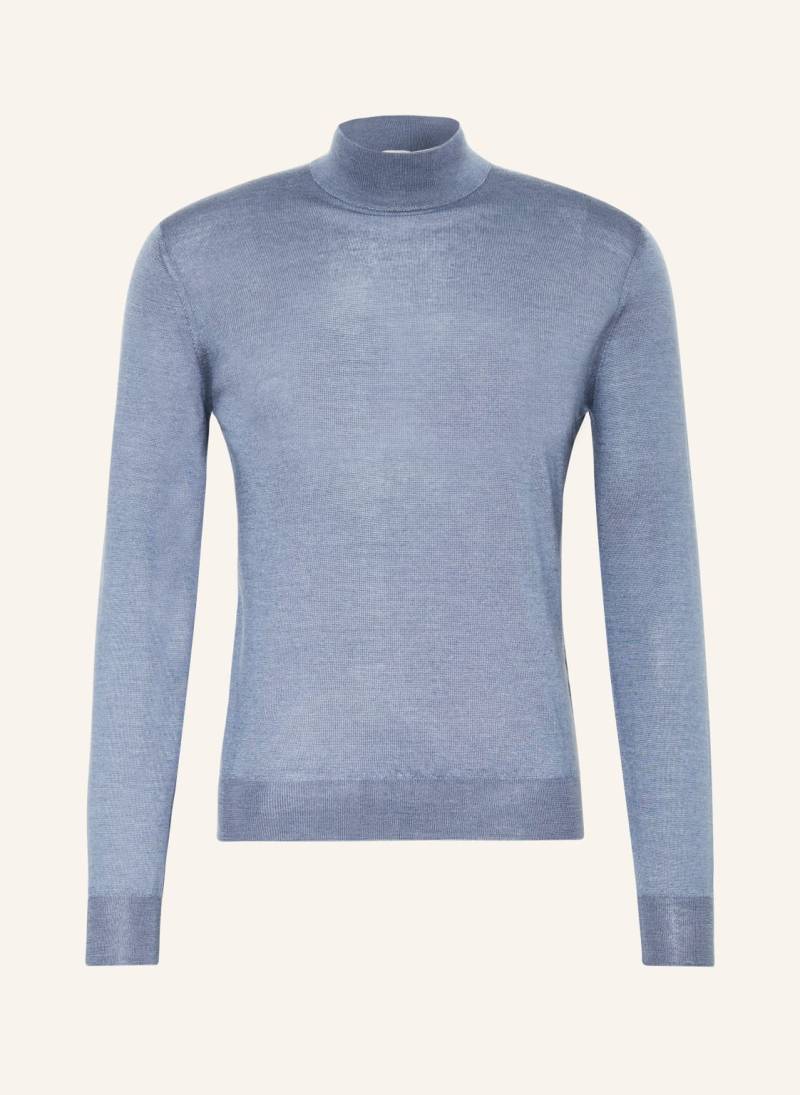 Fioroni Cashmere-Pullover Mit Seide blau von FIORONI