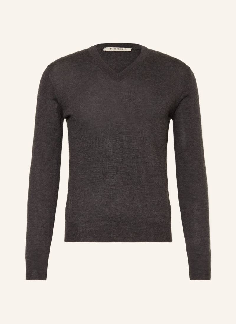 Fioroni Cashmere-Pullover Mit Seide grau von FIORONI