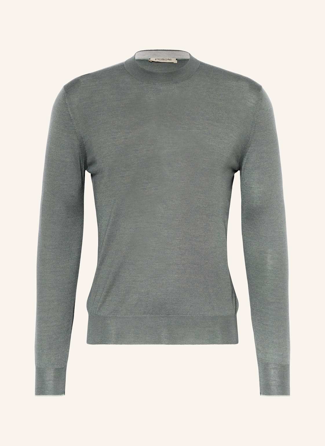 Fioroni Cashmere-Pullover Mit Seide gruen von FIORONI