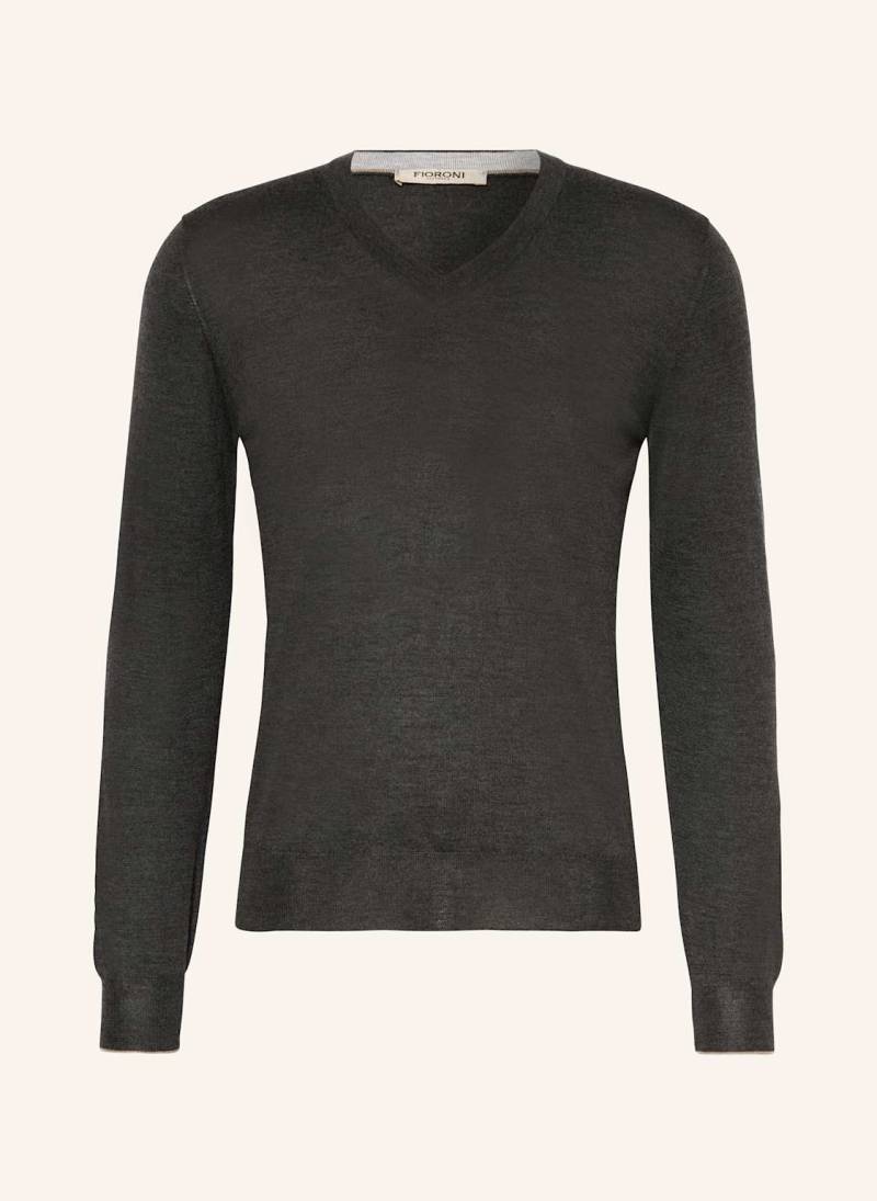 Fioroni Cashmere-Pullover Mit Seide grau von FIORONI