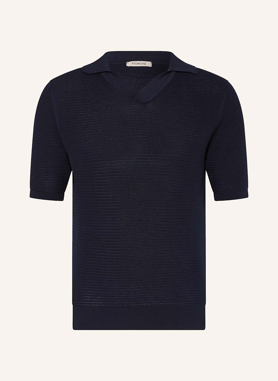 Fioroni Strick-Poloshirt blau von FIORONI