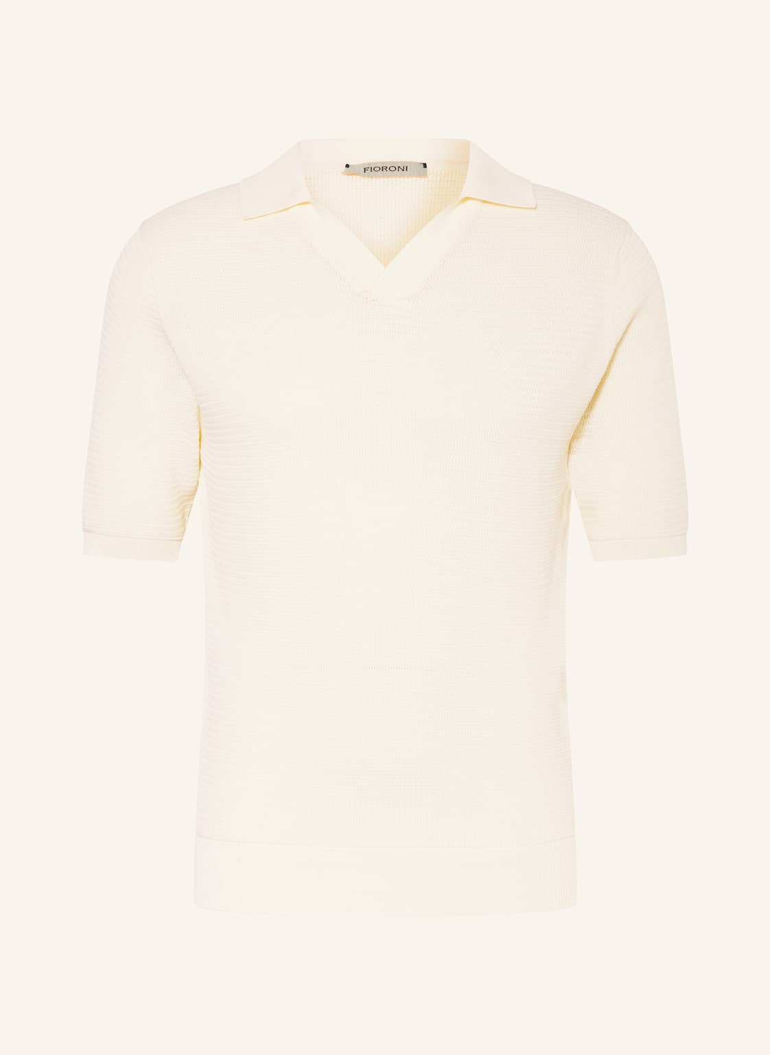 Fioroni Strick-Poloshirt weiss von FIORONI