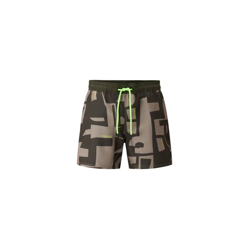 FIRE+ICE Badeshorts Nelson für Herren - Khaki/Oliv-Grün - 52 von FIRE+ICE