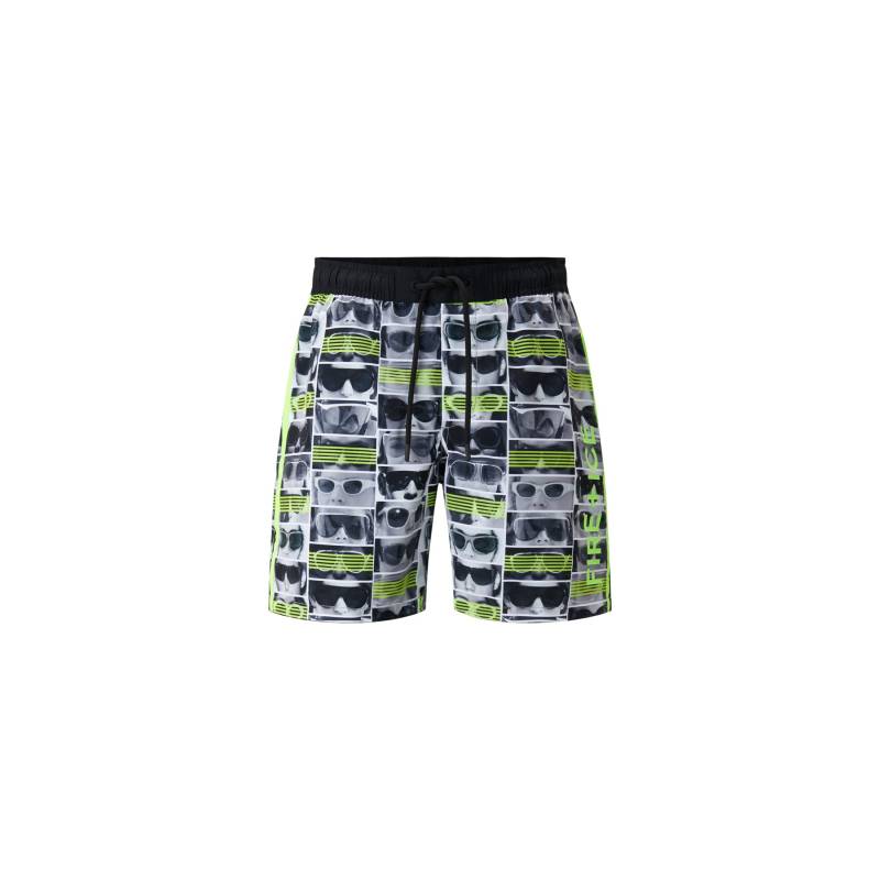 FIRE+ICE Badeshorts Sorin für Herren - Grau/Neon-Grün - 46 von FIRE+ICE