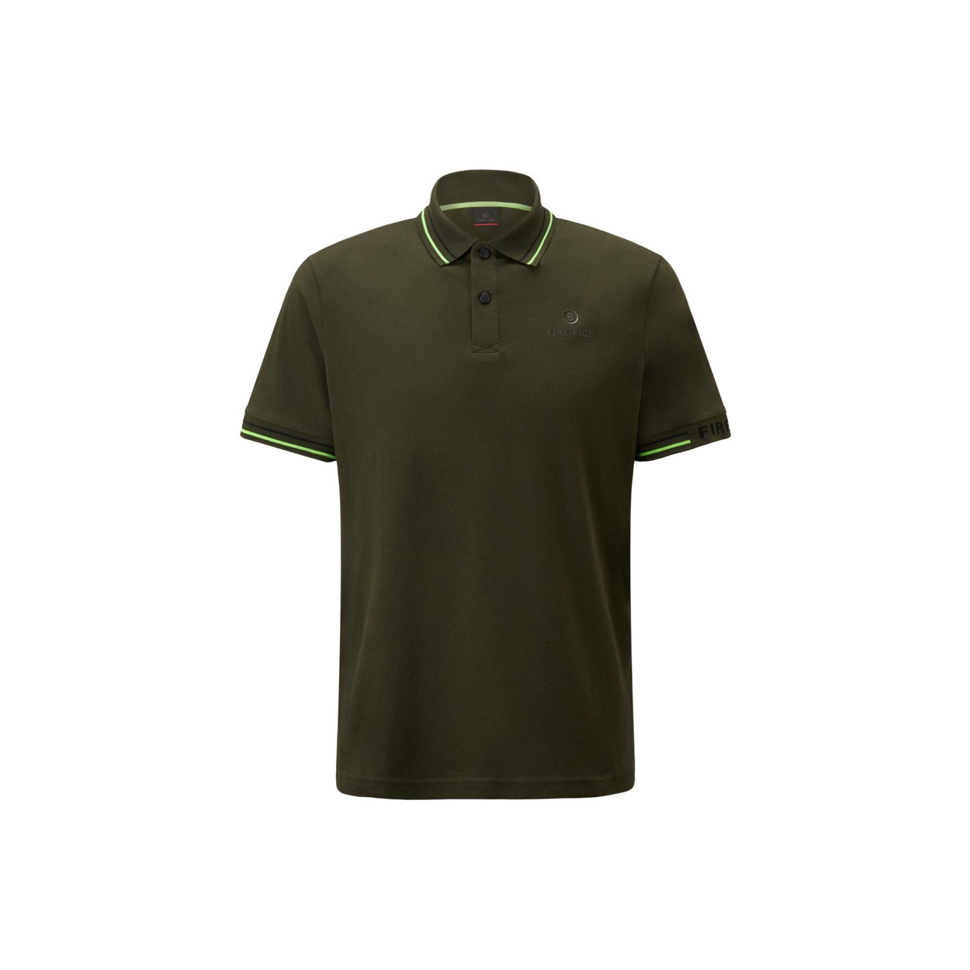 FIRE+ICE Polo-Shirt Arjan für Herren - Oliv-Grün/Lime - 3XL von FIRE+ICE