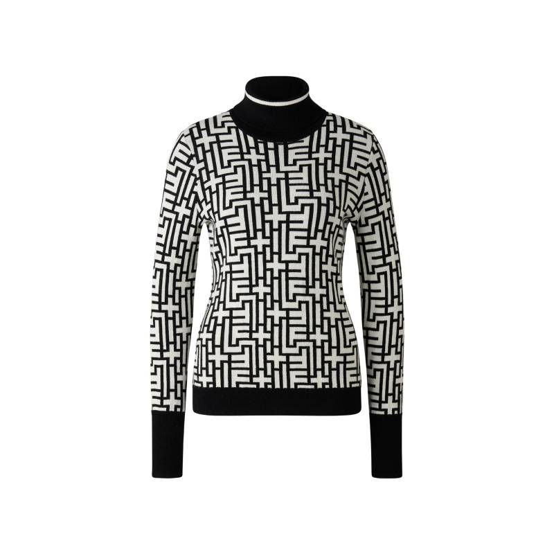 FIRE+ICE Rollkragenpullover Maira für Damen - Schwarz/Off-White - L von FIRE+ICE