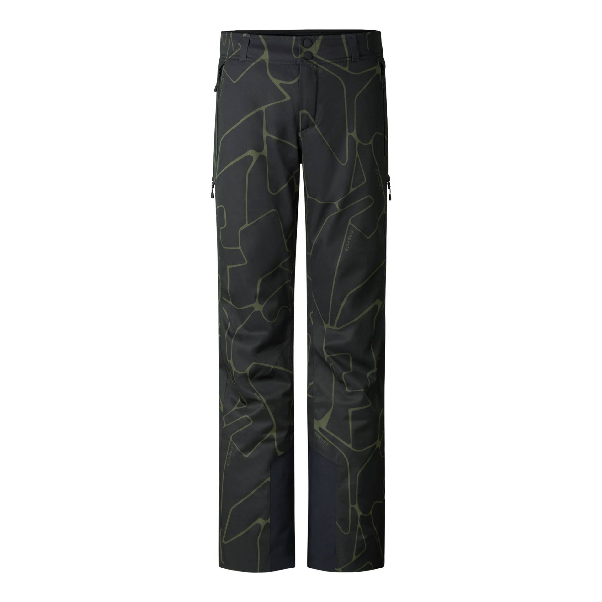 FIRE+ICE Skihose Nic für Herren - Schwarz/Oliv-Grün - 50 von FIRE+ICE