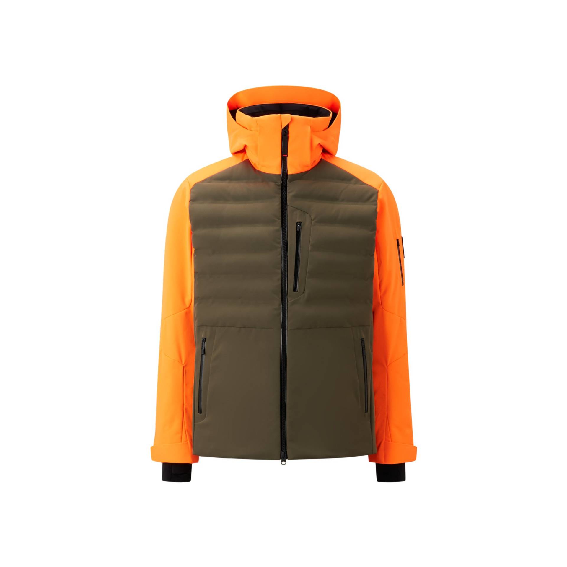 FIRE+ICE Skijacke Ivo für Herren - Oliv-Grün/Neon-Orange - 52 von FIRE+ICE