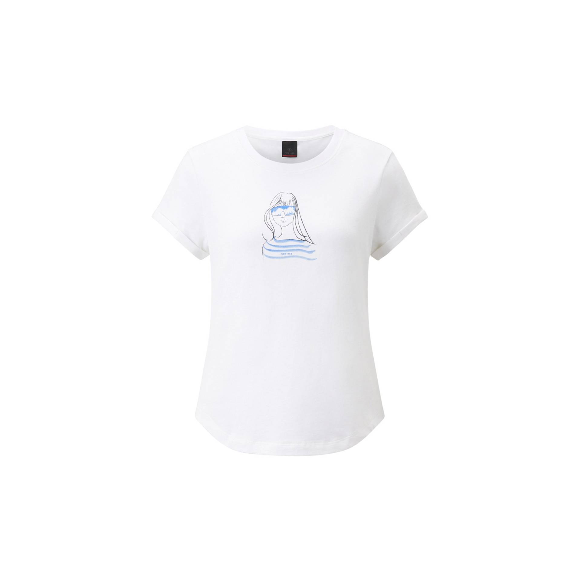 FIRE+ICE T-Shirt Debra für Damen - Weiß/Hellblau - L von FIRE+ICE