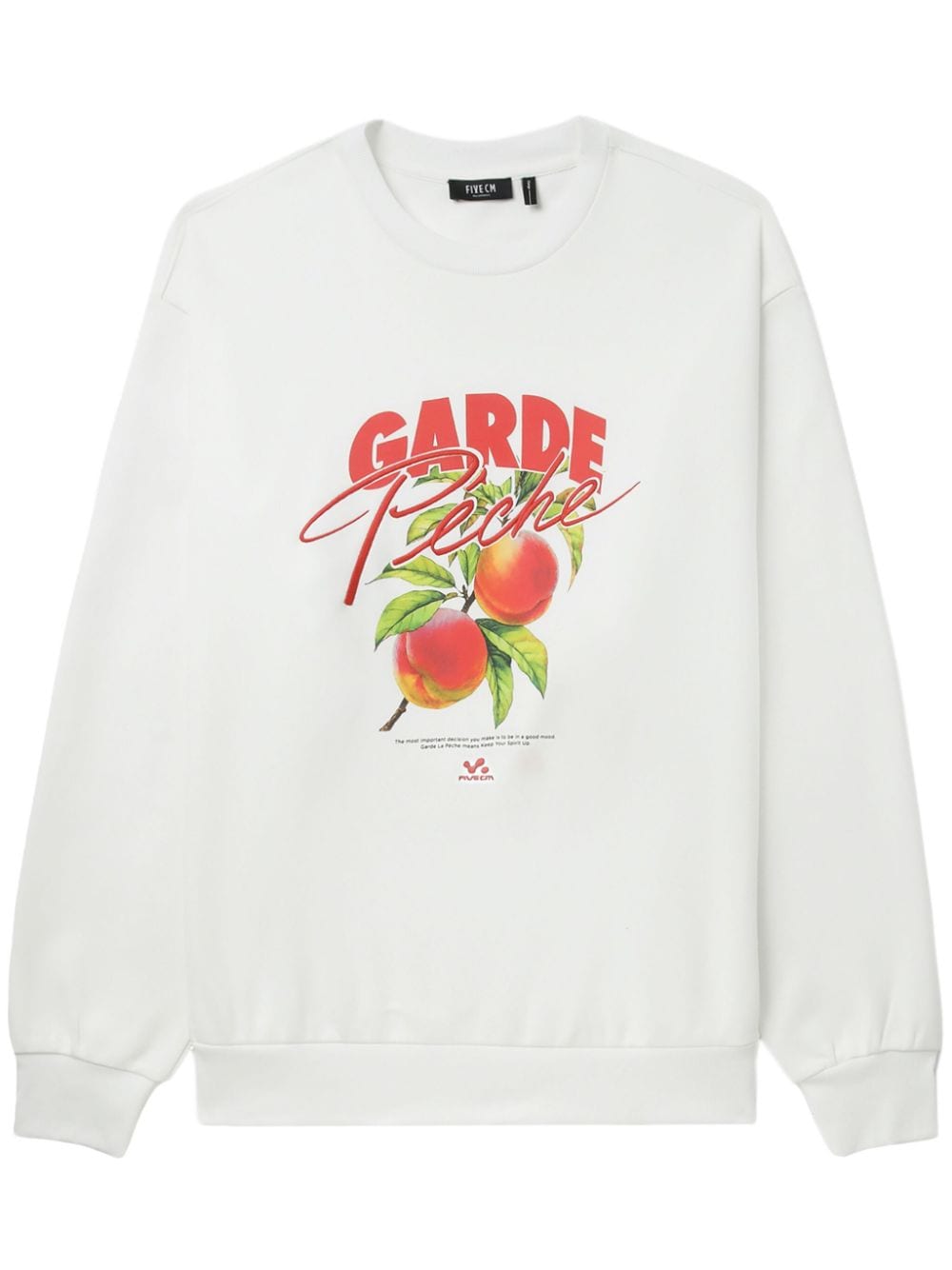 FIVE CM Garde Peche-print sweatshirt - White von FIVE CM
