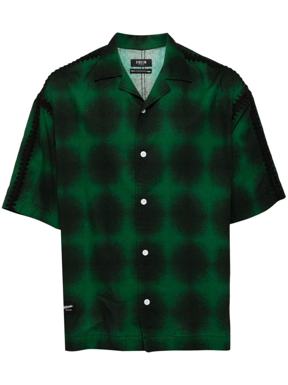 FIVE CM abstract-pattern cotton shirt - Green von FIVE CM