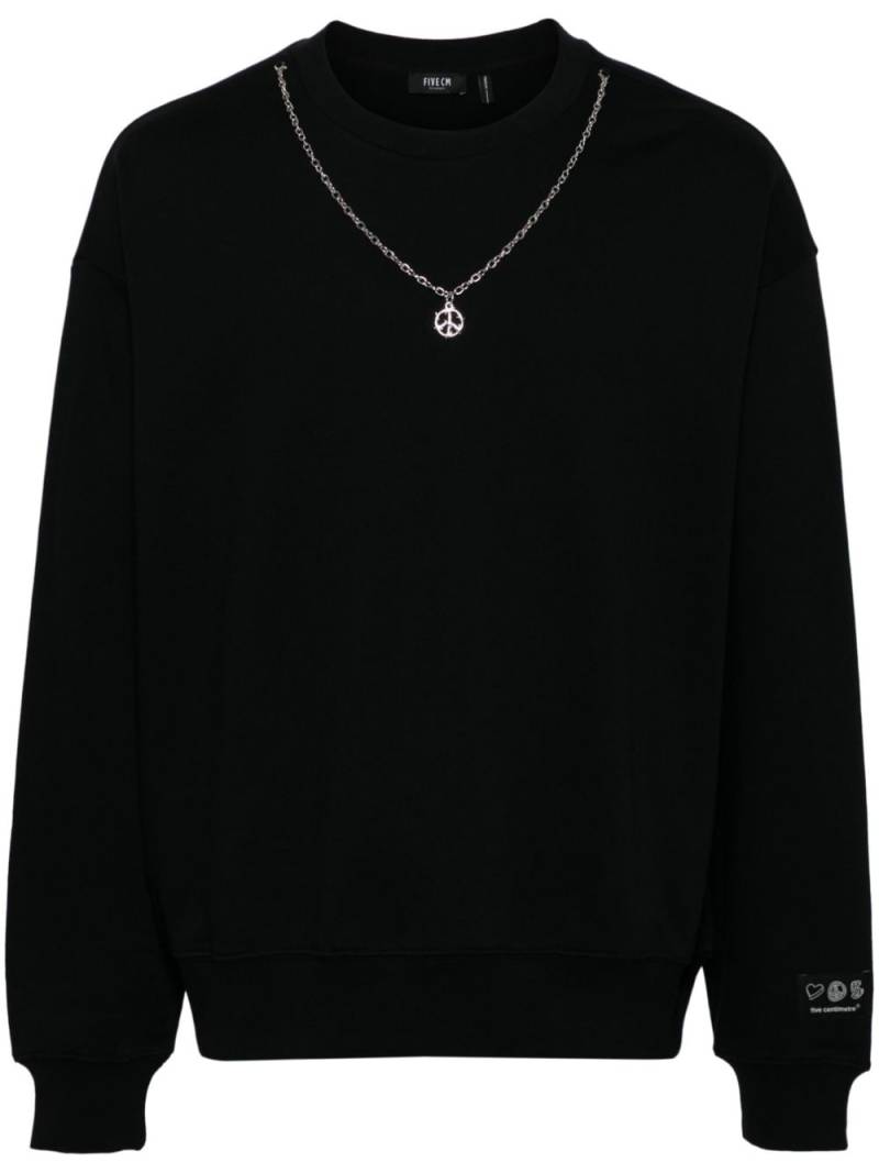 FIVE CM chain detail sweatshirt - Black von FIVE CM