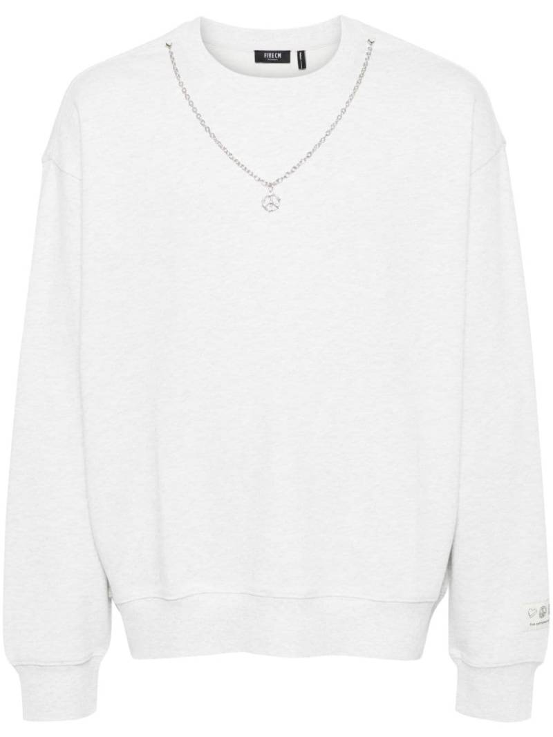 FIVE CM chain detailing sweatshirt - Grey von FIVE CM