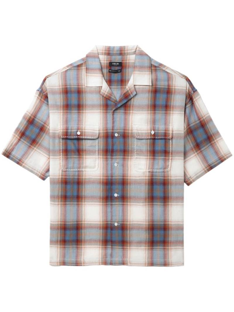 FIVE CM checked short-sleeve shirt - Blue von FIVE CM