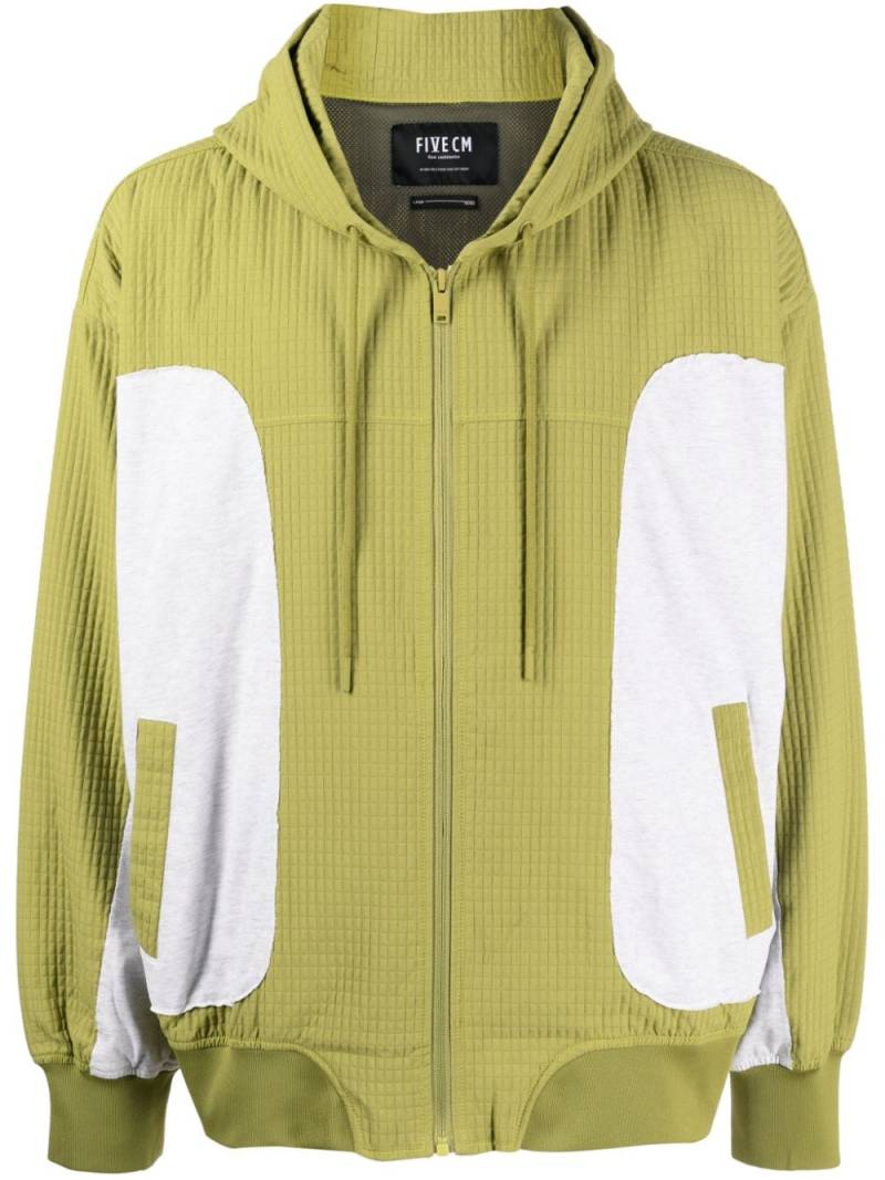 FIVE CM colour-block hooded jacket - Green von FIVE CM