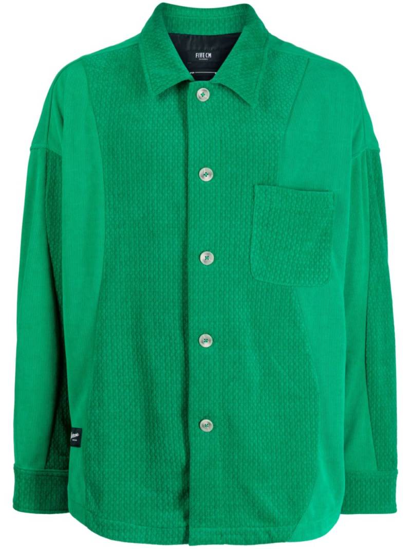 FIVE CM corduroy-detail long-sleeve shirt - Green von FIVE CM