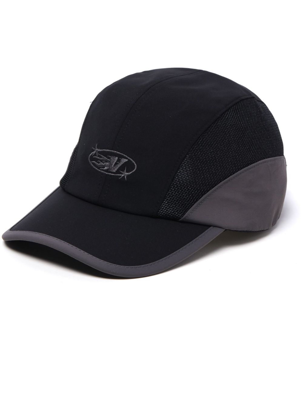 FIVE CM embroidered panelled baseball cap - Black von FIVE CM