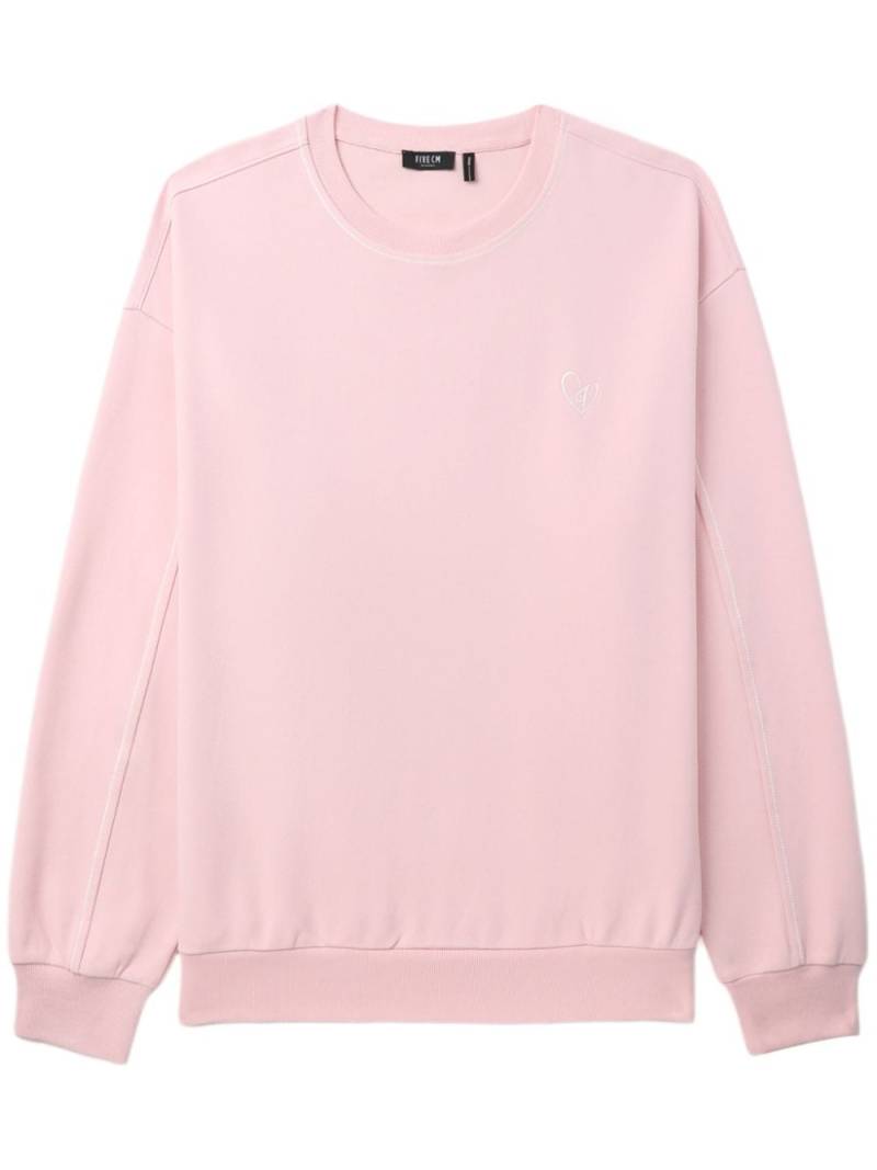 FIVE CM logo-embroidered crew-neck sweatshirt - Pink von FIVE CM