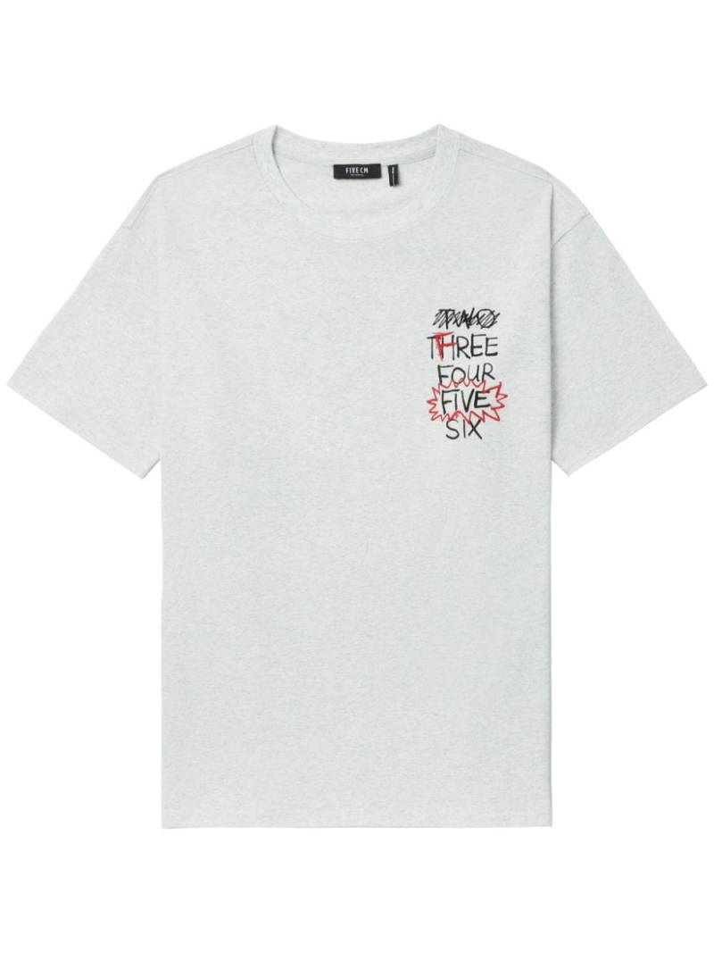 FIVE CM logo-print cotton T-shirt - Grey von FIVE CM