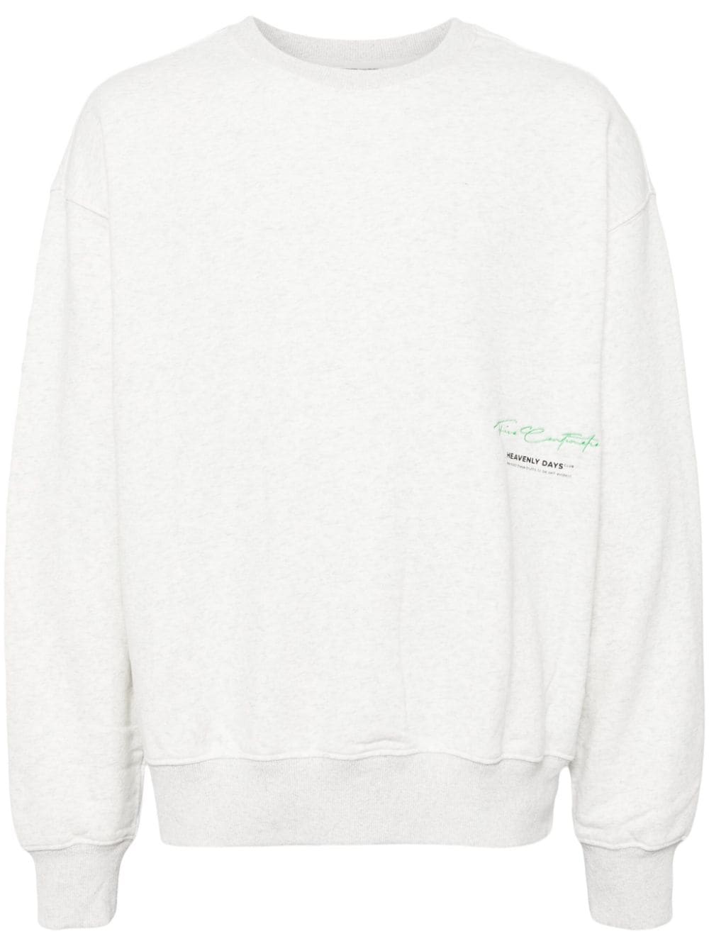 FIVE CM logo-print cotton-blend sweatshirt - Grey von FIVE CM