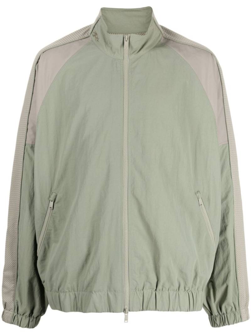 FIVE CM panelled high-neck jacket - Green von FIVE CM