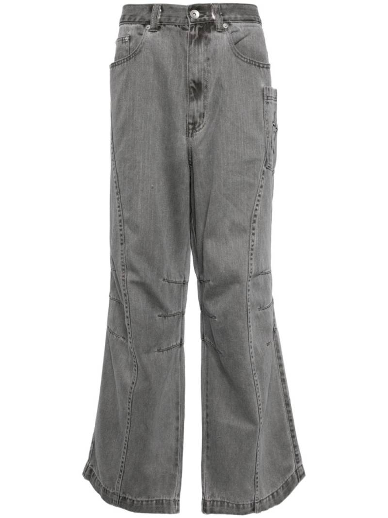 FIVE CM panelled straight-leg jeans - Grey von FIVE CM